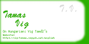 tamas vig business card